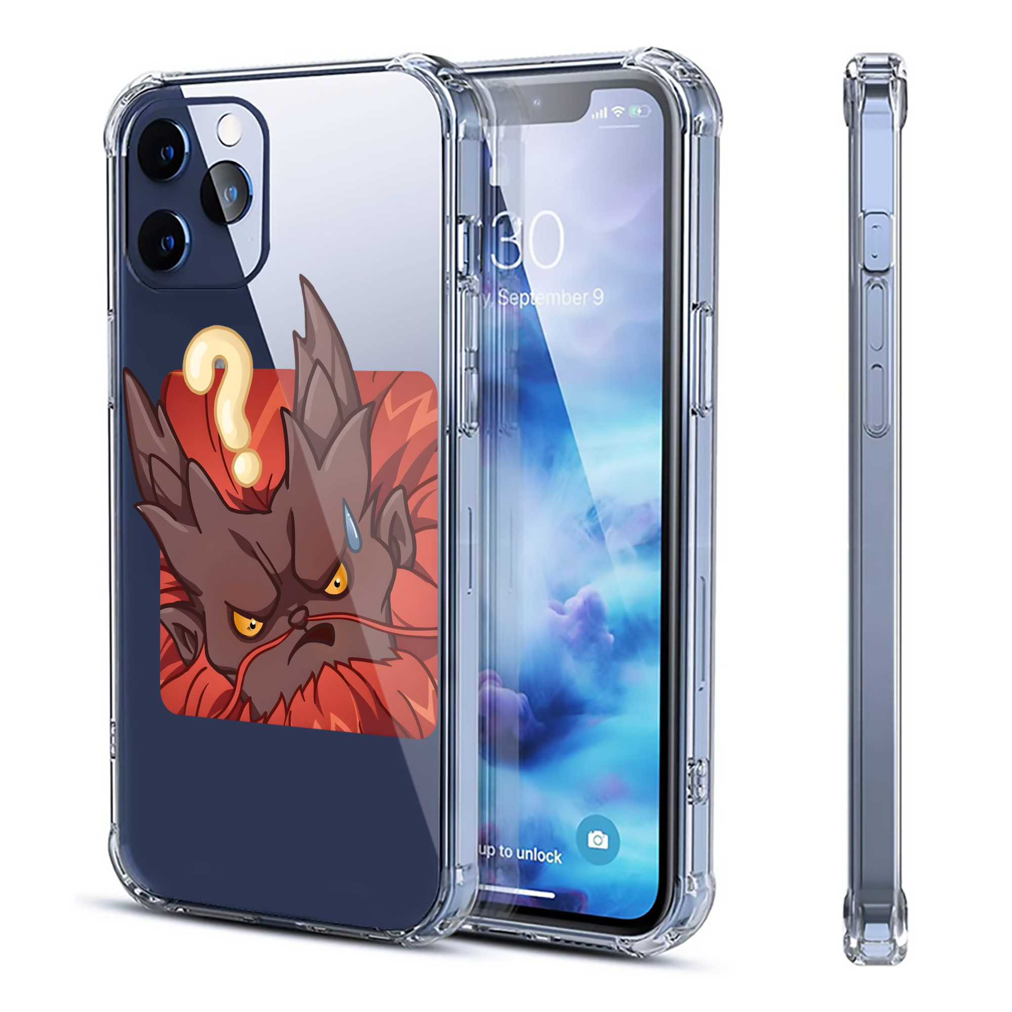 （画像用） Ne Zha 2 ナタ 魔童の大暴れ 【iPhone 12シリーズ対応】透明スマホケース（クリアソフトケース）